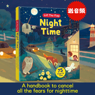 the Time 英文原版 Lift 6岁 揭秘夜晚 Flap 绘本 儿童趣味科普翻翻书 低幼儿3d立体纸板翻翻书 Night 精装 早教益智启蒙