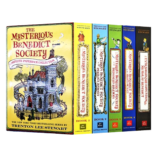 天才神秘会社5册盒装 英文原版 The Mysterious Benedict Society Paperback Boxed Set 儿童冒险推理侦探小说 青少年小说平装版