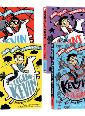 飞行小马历险记4册 英文原版章节书 Max and Kevin A Rolypoly Flying Pony Adventure凯文和饼干大盗/VS独角兽/大逃亡/凯文的传奇