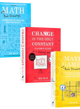 欢乐数学系列3册 英文原版 Ben Orlin Math With Bad Drawings 数学游戏/变化是永远的常数/ “烂插画”快乐数学启蒙书Ben Orlin