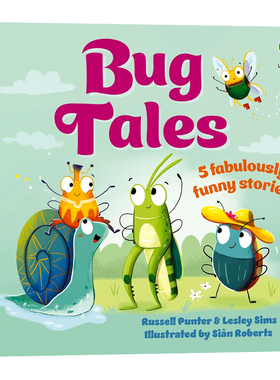 Usborne出品 爆笑虫子故事集 英文原版绘本 Bug Tales  3-6岁儿童科普书 5个脑洞大开的昆虫冒险儿童趣味启蒙故事集 全彩插图版