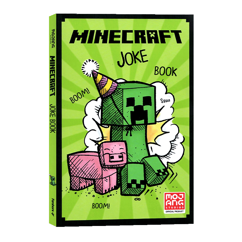 Minecraft Joke Book 我的世界笑话书英文原版 短笑话大全儿童幽默风趣漫画书 令人捧腹的笑话进口英语原版书籍Mojang Ab 平装