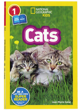 英文原版绘本 National Geographic Kids Readers:Cats  国家地理分级阅读初阶 Level1低幼儿童英语启蒙绘本