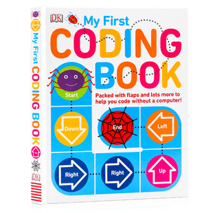 Coding Book英文原版 儿童编程入门图书 DK儿童百科系列 逻辑思维启发 First 计算机科学启蒙 DK儿童编程启蒙书 纸板翻翻书