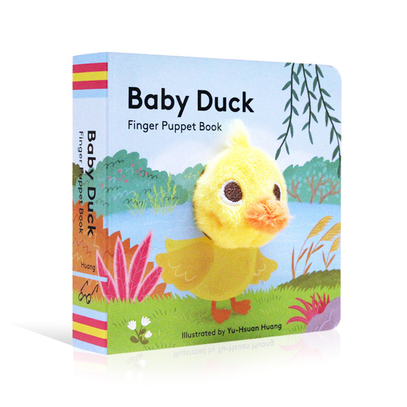 鸭宝宝 手指偶书 英文原版绘本Baby Duck Finger Puppet Book 小手掌书宝宝玩具书0-3岁亲子互动精装趣味图画故事洞洞纸板书