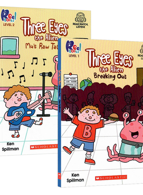 外星人的三只眼睛2册 英文原版 THREE EYES THE ALIEN 学乐读物儿童章节桥梁书 青少年英语学习读物 10-14岁儿童启蒙分级阅读