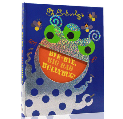英文原版绘本 Bye-Bye Big Bad Bullybug 创意打倒大坏虫 再见大坏虫 精装洞洞书  走开大绿怪 姐妹篇 Go Away Big Green Monster