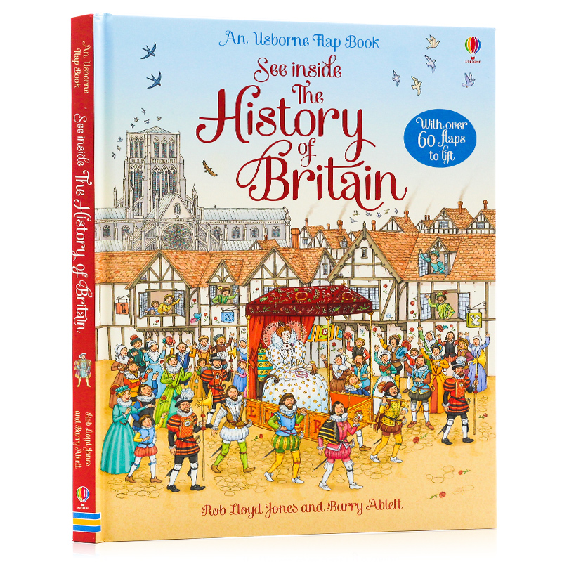 Usborne看里面系列 英国历史 See Inside History of Britain科普立体机关翻翻书 儿童启蒙早教认知 科普读物纸板书 含60个小机关 书籍/杂志/报纸 文学小说类原版书 原图主图