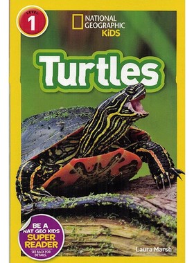 美国国家地理系列海龟英文原版绘本 National Geographic Readers: Turtles 儿童课外分级阅读动物科普百科全彩插画进口原装读物