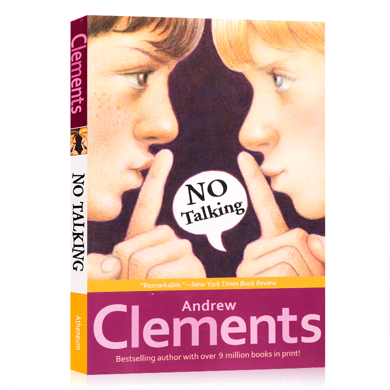 不要说话 No Talking 我们叫它粉灵豆系列英文原版 美国经典校园小说 Andrew Clements安德鲁克莱门斯 儿童文学 学生课外英语读物