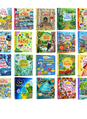 Usborne翻翻书绘本 220元4件 usborne look inside/peep inside/see inside偷偷看里面科普系列英文原版 usborne精装图画书读本