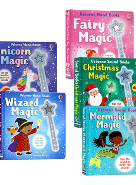 Usborne出品魔杖之书巫师独角兽仙女美人鱼圣诞魔法英文原版绘本 Wand Books: Wizard Magic 儿童英语启蒙趣味读物精装感应发音书