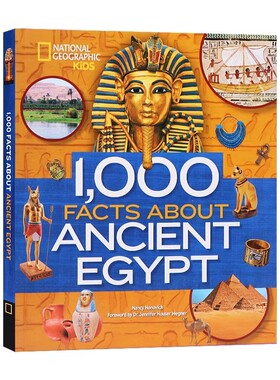 美国国家地理儿童关于古埃及的1000个事实 英文原版 1,000 Facts About Ancient Egypt 儿童自然百科书儿童英语课外阅读读物