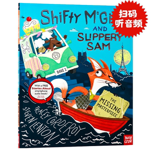Shifty Slippery 失踪 英文原版 儿童绘本故事图画书 听音频 强强和盗盗系列 Masterpiece McGifty 杰作 The Sam and 扫码 Missing
