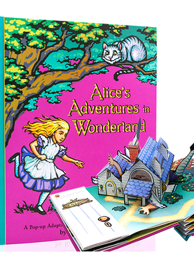 Alice's Adventures in Wonderland Pop Up 爱丽丝梦游仙境奇遇记英文原版 3d立体书 儿童读物 电影周边 爱丽丝漫游奇境记绘本收藏