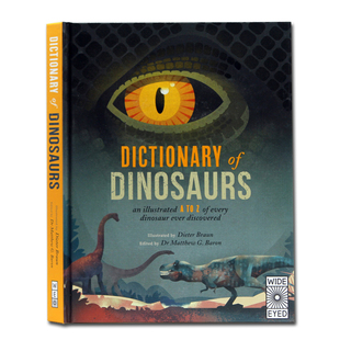 恐龙百科全书Dictionary 英文原版 Dinosaurs图解恐龙字典 含地球上已发现 精装 科普科学课外读本恐龙大全 所有恐龙品种