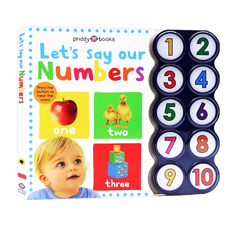 1-10数字发声书英文原版绘本