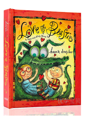 怪兽是爱宠 立体操作书 Love the Beastie A Spin-and-play Book英文原版 儿童精美英语绘本 增添阅读乐趣 好玩有趣 Workman出品