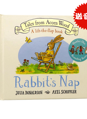 橡树林故事集4 兔子小睡英文原版绘本 Rabbit's Nap 纸板翻翻书Tales from Acorn Wood儿童启蒙认知图画故事书Julia Donaldson