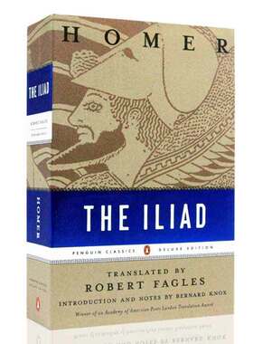 英文原版 The Iliad 伊利亚特 文学与诗歌 Homer盲诗人荷马 经典豪华版毛边版 西方古典文学源头 文学课程参考必备 适合文学收藏