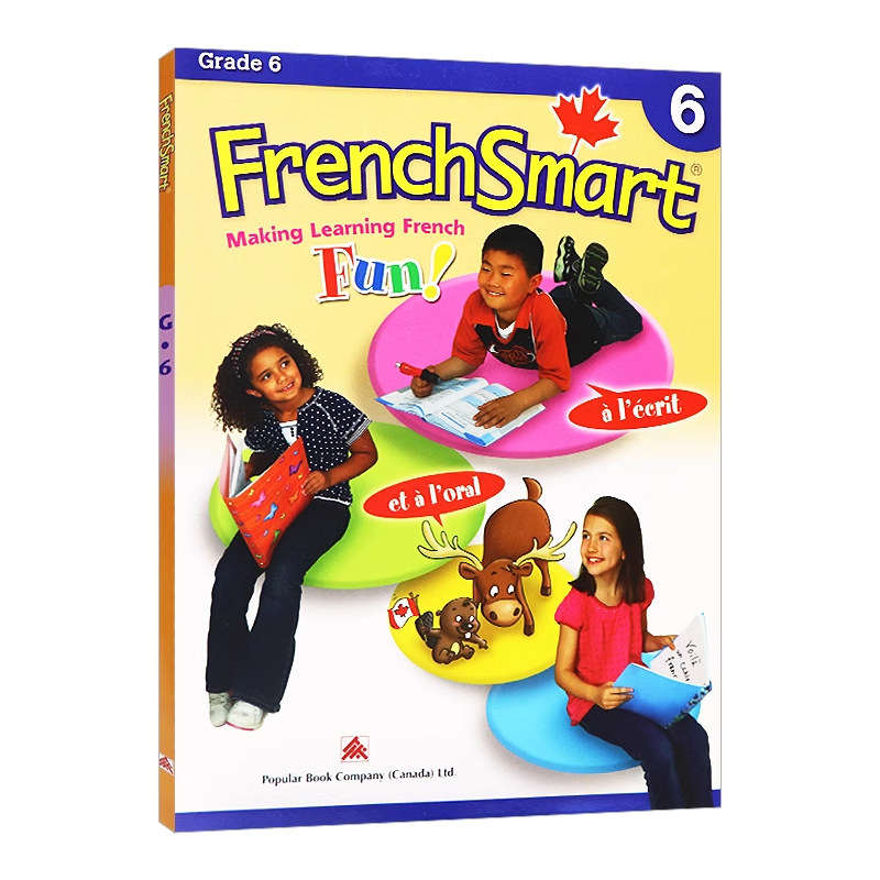加拿大课程法语练习册六年级 英法双语进口原版 FrenchSmart Fun Grade 6 语法阅读词汇学习教辅工具书Popular Book