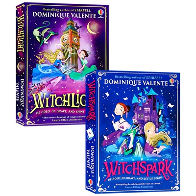 Usborne  女巫火花 1-2 册 Witchspark 儿童奇幻魔法章节书  7-12 岁小学生英语课外阅读读物 魔法冒险故事书 平装 章节小说