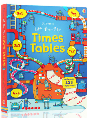 尤斯伯恩Usborne纸板翻翻书 英文原版绘本Lift the Flap Times Tables Book 乘法运算翻翻书 儿童数学学习早教书科普科学知识
