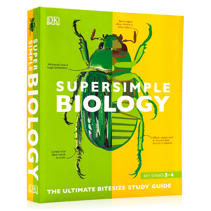 现货DK儿童生物学百科 英文原版 Super Simple Biology 生物学 动植物研究指南DK图解百科系列全彩插图儿童生物学启蒙认知科普百科