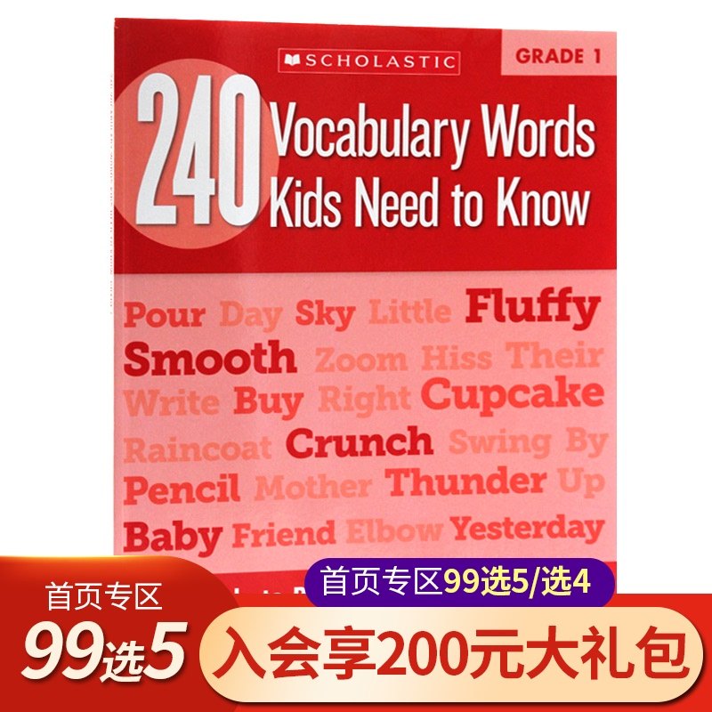 英文原版Vocabulary Words Kids Need to Know Grade 1 一年级孩子需要知道的240个单词词汇 Scholastic学乐练习册|msdalam kategori buku/Magazine/akhbar, Buku yang diimport (termasuk Hong Kong dan Taiwan), Peperiksaan buku asal - dari Buy2taobao.com untuk memberikan perkhidmatan ejen Taobao profesional membeli