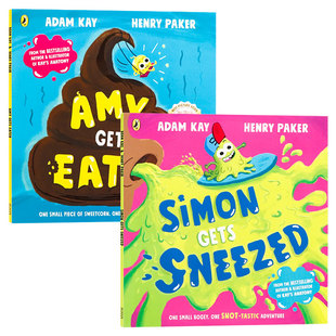 Eaten 英文原版 西蒙打喷嚏 消化科普绘本2册 艾米被吃掉了 疼痛难免作者 Gets Kay Simon 亲子共读图画书 Sneezed Adam Amy