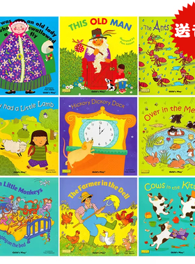 Child's Play 韵文歌谣洞洞书二辑9册带CD版 There was an old lady who swallowed a fly英文原版绘本 廖彩杏书单吴敏兰儿歌