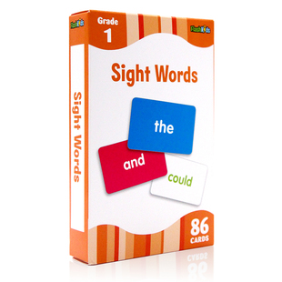 Cards Flash 英语 进口英文原版 少儿童英文启蒙高效闪卡 Words Kids 卡片 Sight