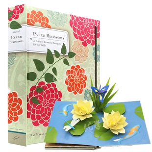 Book Paper Pop the 情人节表白礼物礼品书 英文原版 for 纸花艺术设计立体工艺书 Blossoms Beautiful Table Bouquets