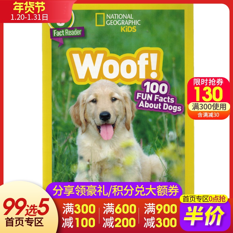 English truyện tranh gốc National Geographic Kids Level3: Woof National Geographic lớp tiểu học đọc sách ảnh cho trẻ em Tiếng Anh Giác Ngộ