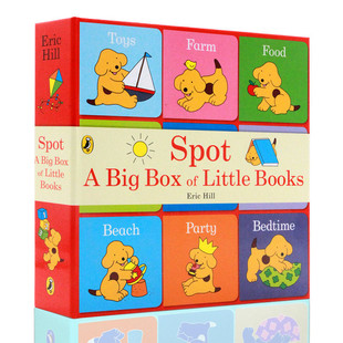 2岁Eric 绘本 Big Little Books Box Hill启蒙儿童英语书小波spot 英文原版 小玻在哪里小小手掌书9本小书封底可玩拼图0 Spot