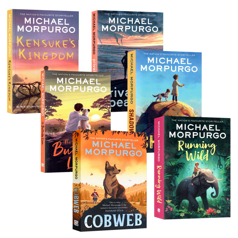 战马作者迈克 莫波格书7册 英文原版 Michael Morpurgo 英国儿童文学作家 柑橘与柠檬啊/狂野奔跑/蝴蝶狮/孤岛上的红毛猩猩/影子