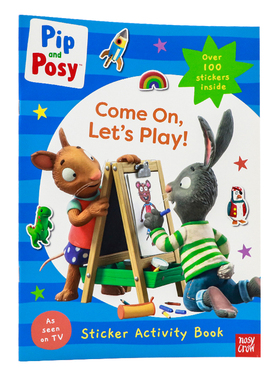 波西和皮普一起来玩耍贴纸活动书 Pip and Posy Come On Let’s Play 英文原版儿童绘本 早教启蒙认知故事书 英语读物 Nosy Crow