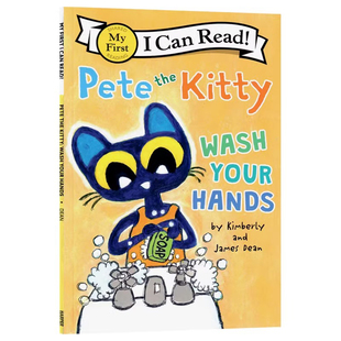the Hands儿童英语绘本分级阅读图画故事书进口英语书籍 Your Wash Kitty 绘本Pete Read系列皮特猫洗手英文原版 Can First