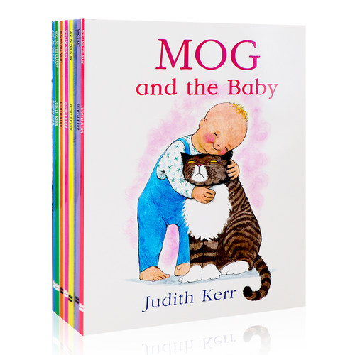 小猫莫格成长系列8册 Mog and the baby 英文原版绘本 老虎来喝下午茶同作者Judith Kerr 英语启蒙图画故事书 儿童读物
