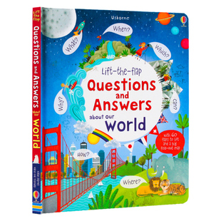 Answers 世界 Questions Usborne问与答系列我们 About 英文原版 the World Lift 绘本立体早教翻翻书儿童科普 Flap Our and