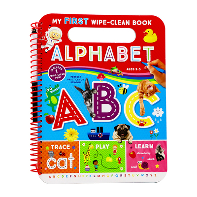 现货 可擦写字母 英文原版 My First Wipe-Clean Alphabet 进口原版图书儿童书籍翻页 螺旋装帧小学教辅Kidsbooks Publishing