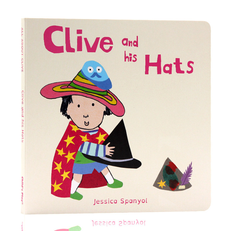 克莱夫和他的帽子clive and his hats英文原版绘本儿童启蒙纸板图画书