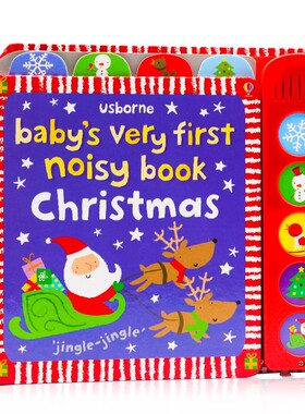 Usborne宝宝的首本发声书圣诞节Baby's Very First Noisy Book Christmas 英文原版绘本 闹闹触摸发声书 聆听各种声音低幼启蒙
