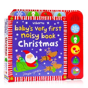 绘本 聆听各种声音低幼启蒙 Very Book Christmas Noisy First 闹闹触摸发声书 Usborne宝宝 英文原版 首本发声书圣诞节Baby