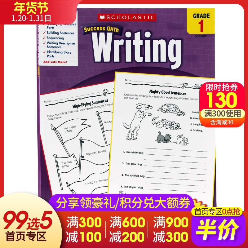 thành công Scholastic của loạt nguyên bản tiếng Anh học thuật thành công với Viết (Lớp 1) sinh viên năm thứ nhất đến sách bài tập thực hành viết cho trẻ em học tiếng Anh để cải thiện giảng dạy tiếng Anh