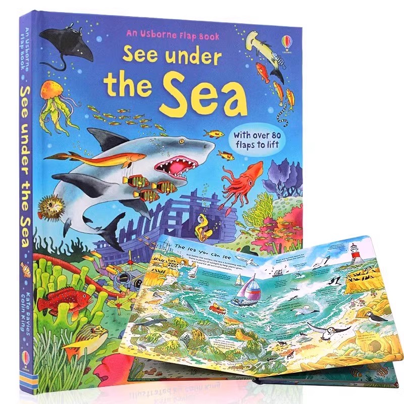 看里面系列纸板翻翻书海底世界