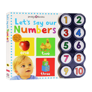 1-10数字 发声书 英文原版绘本 Simple First Words Let'S Say Our Numbers 0-3岁发声书亲子互动 认知数字单词汇撕不烂纸板书