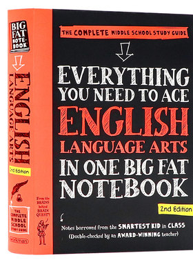 美国优秀中学生优等生笔记英语言艺术英文原版 Everything You Need to Ace English Language arts in One Big Fat Notebook