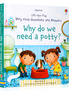 现货 Usborne问与答 我们为什么用便盆Lift-the-flap Questions and Answers Why Do We Need A Potty英文原版绘本科普认知翻翻书