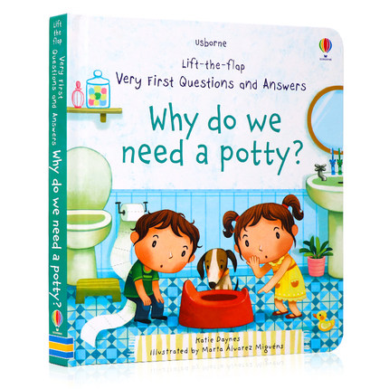 现货 Usborne问与答 我们为什么用便盆Lift-the-flap Questions and Answers Why Do We Need A Potty英文原版绘本科普认知翻翻书